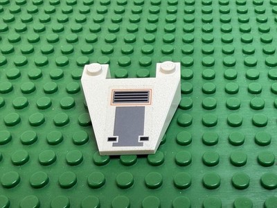 LEGO White Wedge 4x4 Taper no Stud Notches w Snowspeeder Vent 7666 #4858pb10
