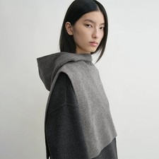 THE ROW Womens Turtleneck Hooded Sheep Wool Knitted Stacked Vest