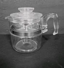 Vintage Pyrex Flameware 4 Cup Glass Coffee Percolator 7754 (Complete Set)