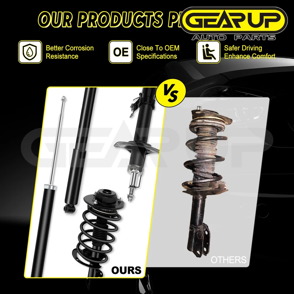 1.38inch Shocks Front Rear Shock Absorbers Set For Isuzu NPR / NQR / NRR - Image 3 of 4