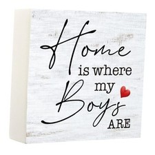 Home is Where My Boys are Sign, New Mom Gifts, Boy Mom Gifts, Funny Mothers