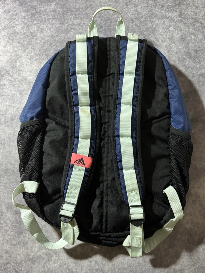 Adidas Back Back for Laptop Blue and Neon Pink Zippers. Great Condition Large - Image 2 of 4