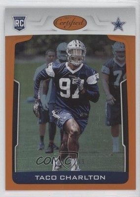 2017 Certified Rookies Mirror Orange 93/199 Taco Charlton #167 Rookie RC g2u