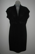 London Times Sleeveless Cocktail Dress Women’s 10 Little Black Dress sequins