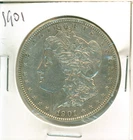 Almost UNC. 1901 Morgan silver dollar, highly detailed - cleaned