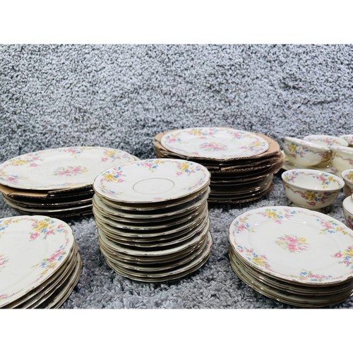 KPM China Yale By Royal Ivory Floral Gold Trim Bundle Set Plates Cups Bowls - Picture 6 of 12
