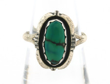 Navajo Ring Sterling Silver Vintage Native Artist Handmade Size 8.0