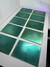 Metallic green coated  Placemats Set of 6. Heavy. 