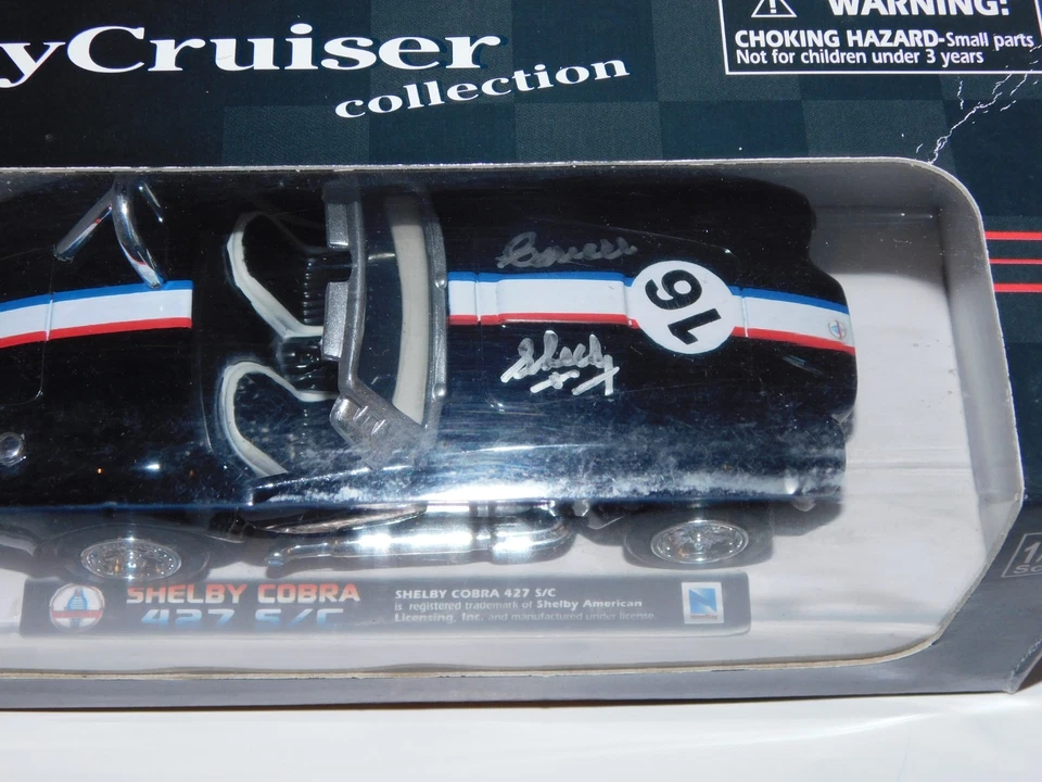 CARROL SHELBY SIGNED + COA - Shelby Cobra #16 427 S/C NEWRAY CITY 1:32 DIECAST - Image 4 of 4