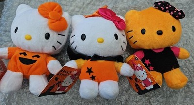 Hello Kitty Halloween Plush Doll Set   Bundle of 3   Brand New with Tags   2010 