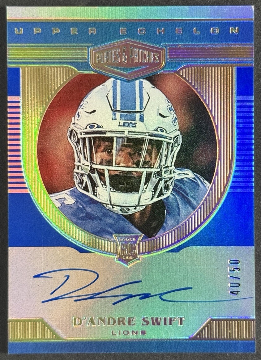 D'Andre Swift Panini Plates & Patches Rookie Upper Echelon Autographs #DS Base