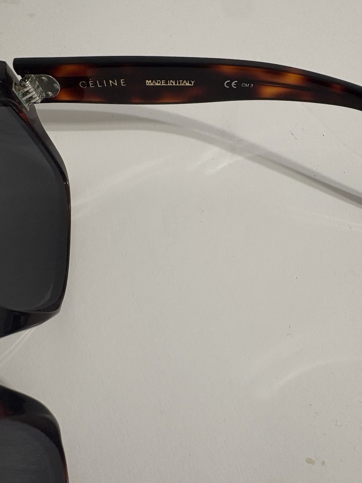 USED Celine Tortoise Shell Square Sunglasses CL 4… - image 5