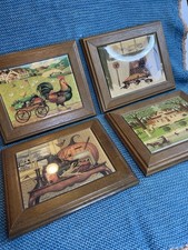 Georgina's Country Creations Framed Tile Charles Wysocki Farm Art Set Of 4