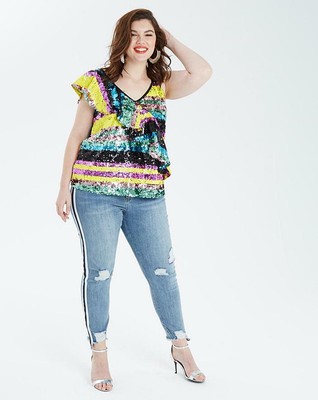 sequin top size 22