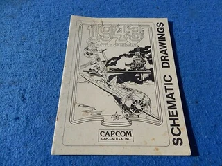 1987 Capcom 1943 THE BATTLE OF MIDWAY video game schematic drawings