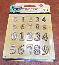 Finnabair Mechanicals Metal Mini Numbers Vintage Trinkets