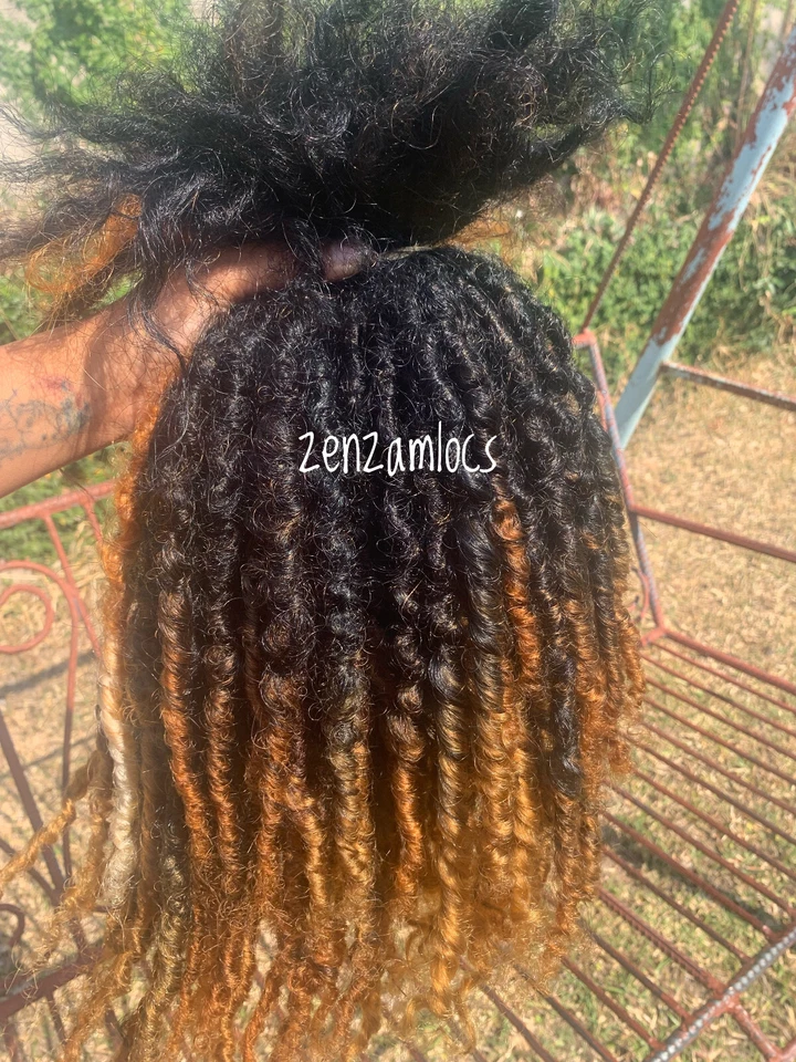 100 Locs de imitación de diosa ombre hechos a mano | Sintéticos | 3b/3c/4a/4b | 18 - 22 pulgadas Foto 3 de 4