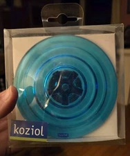 Koziol Spot Wall Clothes Coat Hook Wardrobe Plastic Transparent Blue 12.2 cm New