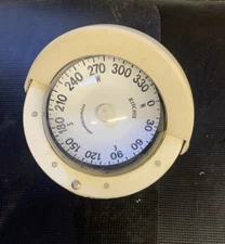 Ritchie Flush Mount Compass 6.00 In PowerDamp Flat Dial White Large Boat Compass