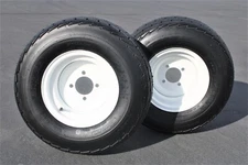 (Set of 2) 205/65-10 20.5x8.0-10 10 ply Load Range E Antego Trailer 4 Lug White