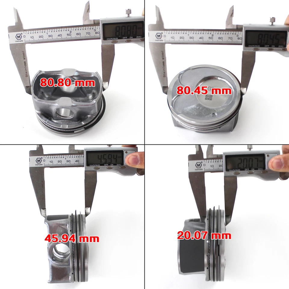 4PCS STD Piston & Rings Set For 2.0L G4NC Kia Soul 2014-18 Forte Forte 5 Koup L4 Foto 2 de 4