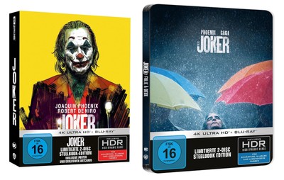 Joker 1 + Joker 2: Folie à Deux - 2x Limited 4k + Blu-ray Steelbooks - OVP !!!