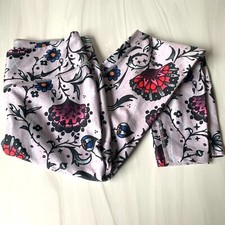 Nike Dri-Fit Womens Leggings Full Length Tapered Multicolor Floral Tattoo Sz M