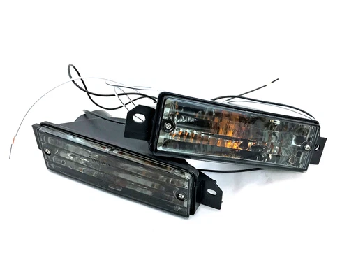 Crystal Smoke Front Turn Signal Indicators Pair for BMW 3 Series E30 1988-1994