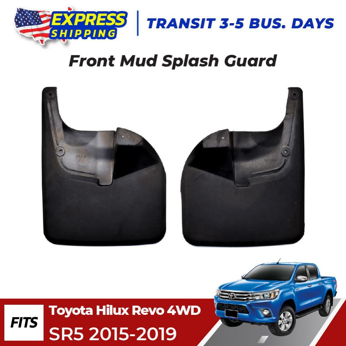 Mud Flaps Splash Guard Rubber FL+FR Fits Toyota Hilux Revo 4WD M70 SR5 15-19 P10-image