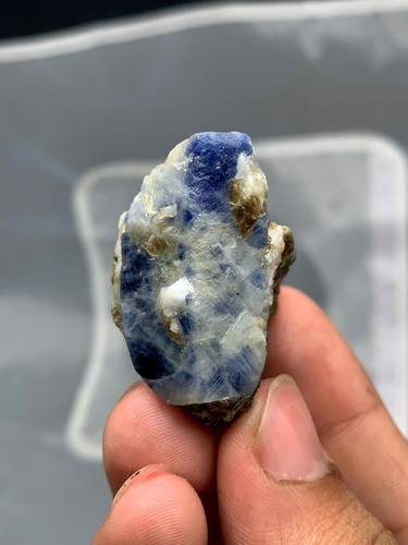 53GM | Amazing Blue Sapphire Crystal w/Mica Corundom Specimen | Afghanistan - Picture 6 of 10