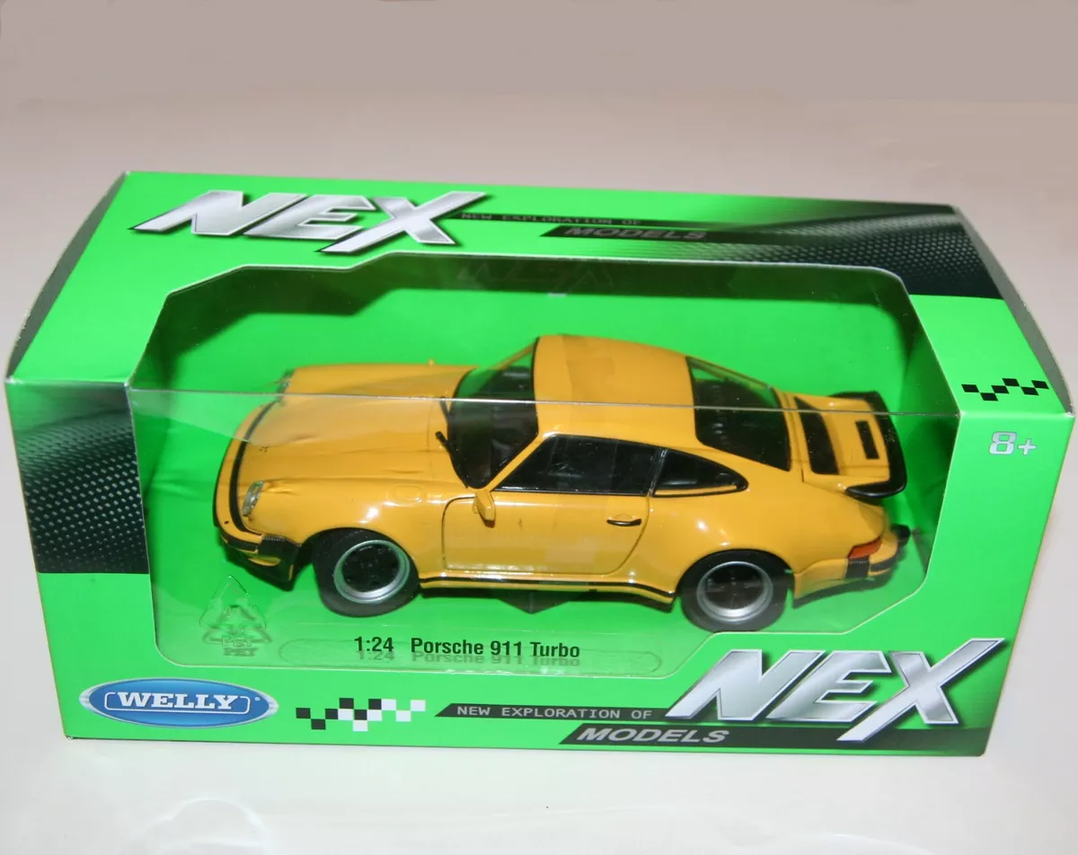 Welly 1974 PORSCHE 911 TURBO 3.0 Yellow Die Cast Model Scale 1 24
