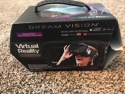 NEW Tzumi Dream Vision Virtual Reality VR Built In Smartphone Headset Black