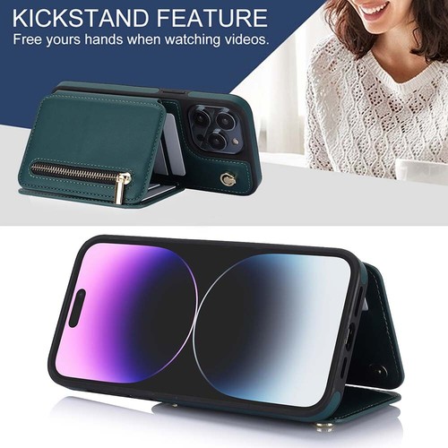 PU Leder Hülle mit Crossbody Handykette Wallet Cover für iPhone 15 Pro Max 14 13 - Zdjęcie 29 z 59