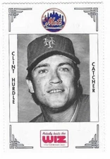 CLINT HURDLE 1991 METS THE WIZ # 195 NEW YORK METS FREE SHIPPING
