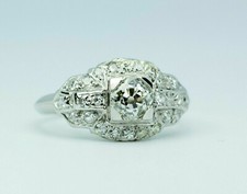 1Ct White Round Moissanite Vintage Engagement Wedding Ring 925 Sterling Silver