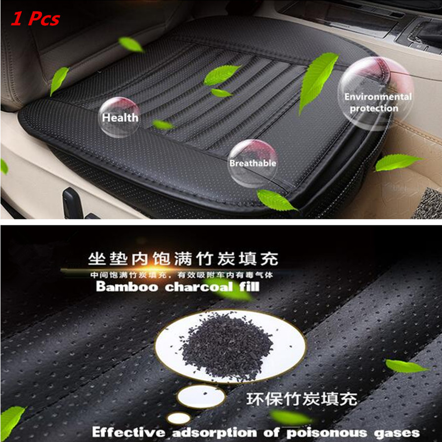 DINKANUR Rear Car Seat Cover – PU Leather & Bamboo Charcoal Mat For Protection & Comfort