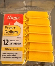 Annie 12 foam rollers 7/8 inches medium Yellow