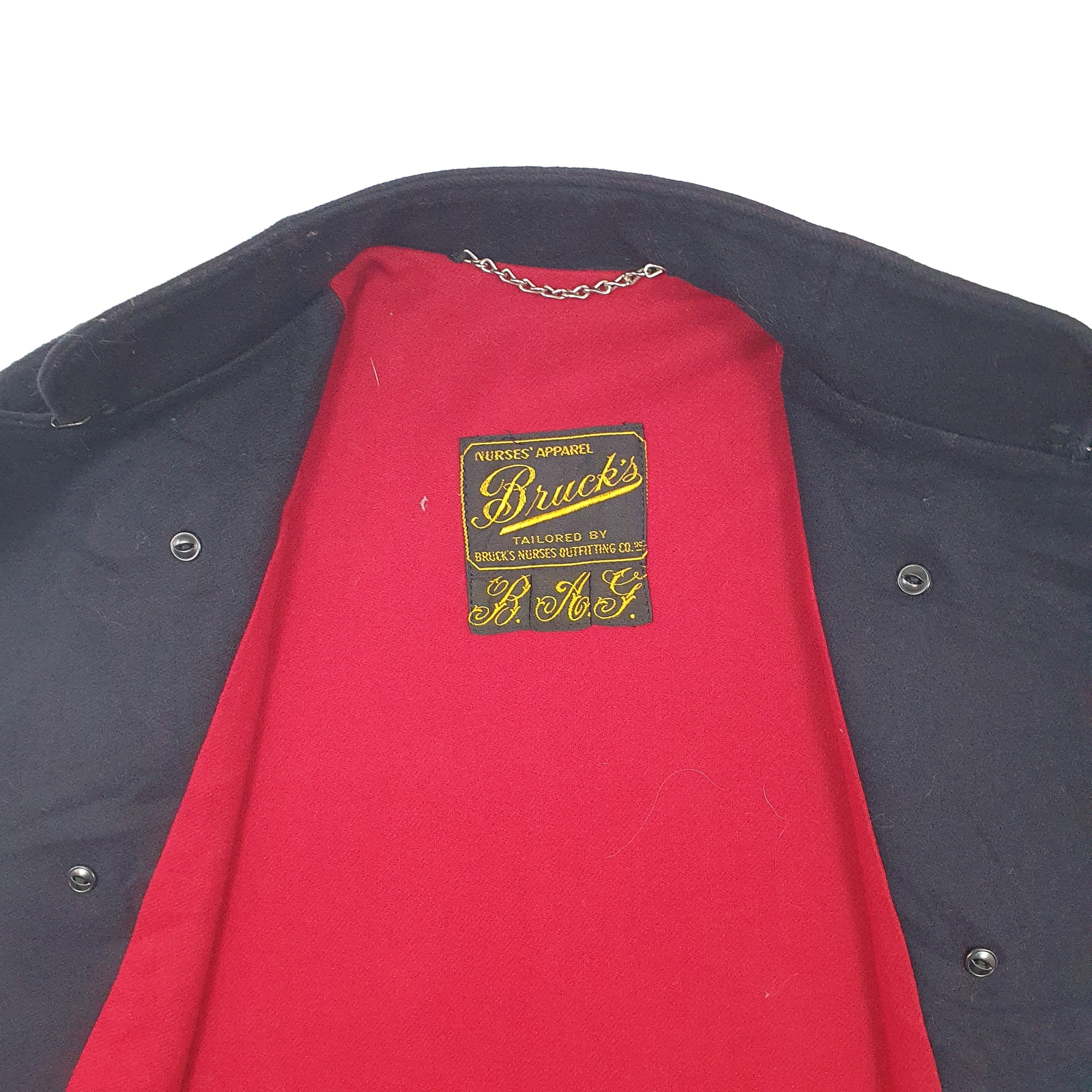 BRUCKS Wool Jacket Coat Vintage 1950s Nurses Cloak Mens L image 3