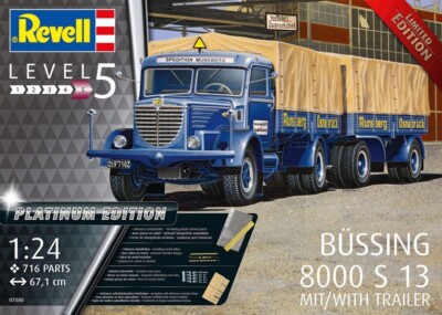 Revell 1/24 Bussing 8000 S13 w/Trailer Platinum Limited Edition Kit #7580~NEW