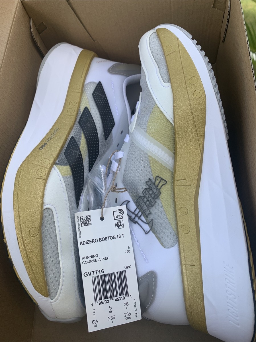GV7716 Women's 6.5 Adidas Adizero Boston 10 TME White Gold