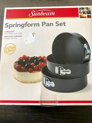 **NEW**  Sunbeam Heavy-Duty Springform Pan set 3 Pcs.