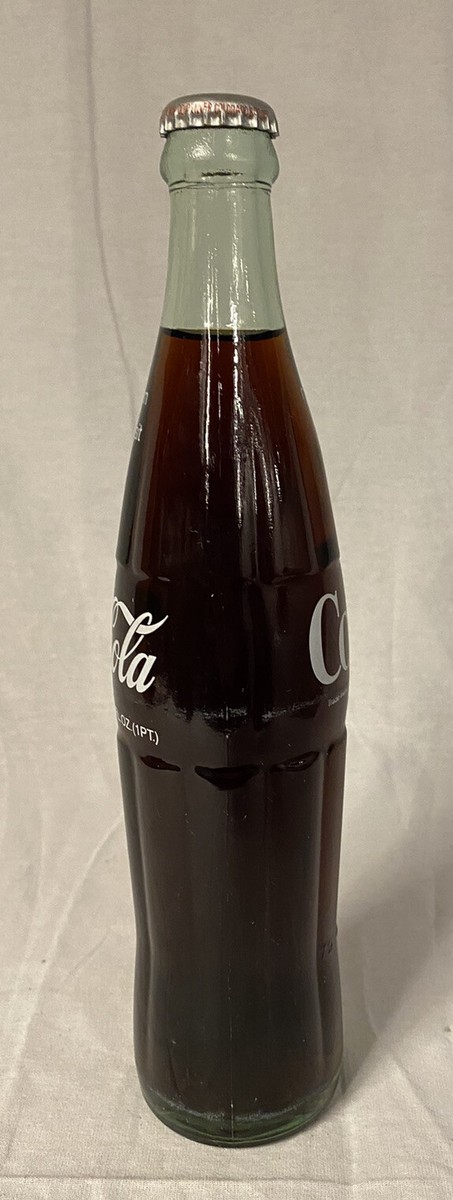 Vintage 1980s Coca Cola 16 Oz Full Return for Deposit Green Bottle