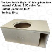 TRU SPEC Prefab Single 15" Ported Subwoofer Enclosure Subs Up Port Back box