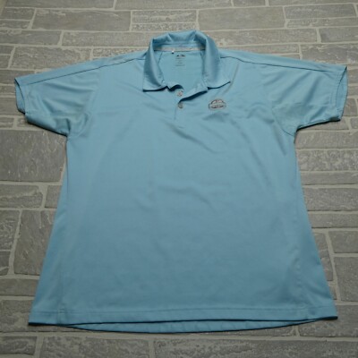 Adidas ClimaCool Polo Shirt Adult XL Light Blue Perham Lakeside Golf Club