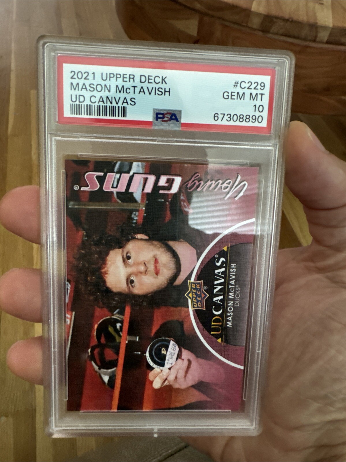 2021-22 Upper Deck Series 2 Mason McTavish Young Guns Canvas Rookie #C229 PSA 10