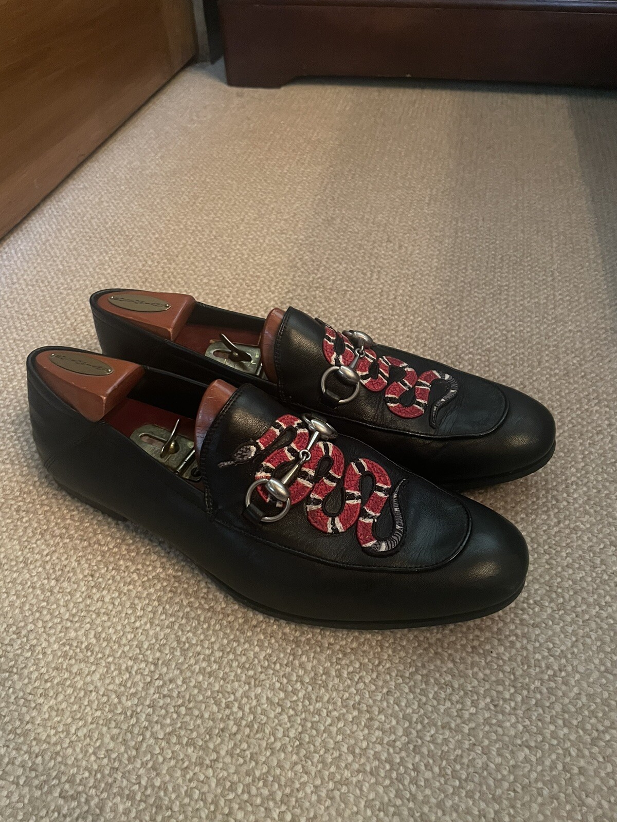 Gucci Black Loafers | Snake - Gem