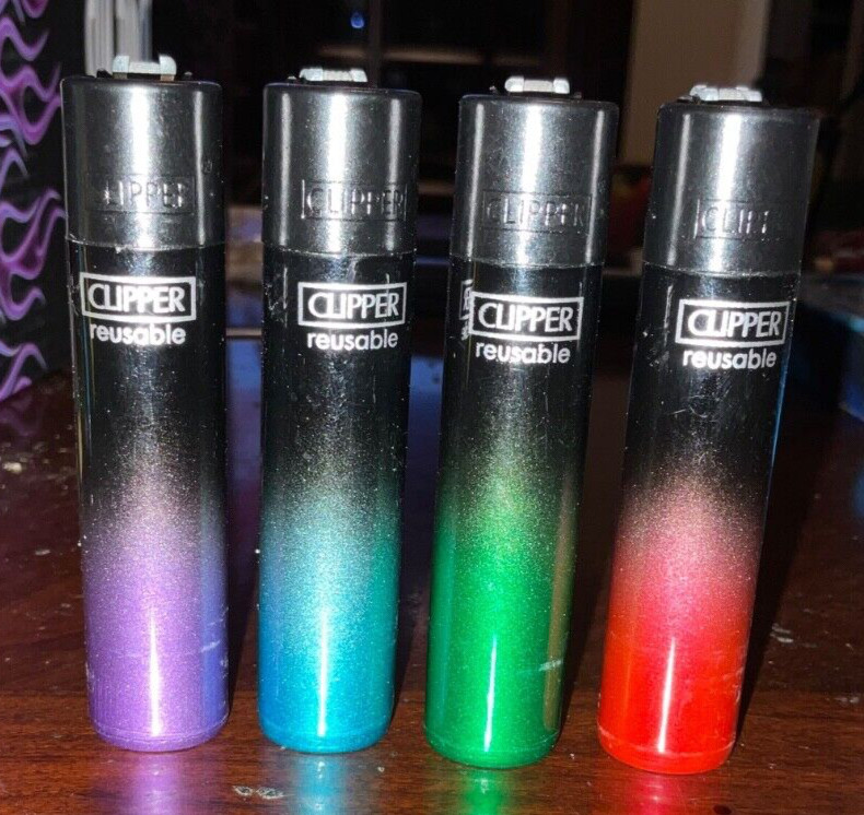 Set Of 4 Black Crystal Gradient