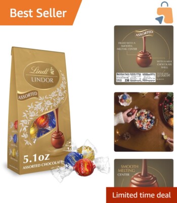 Gift-Ready LINDOR Assorted Chocolate Truffles - Perfect 6 Pack for Any Occasion