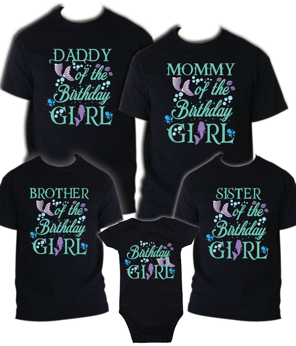 Mermaid Sister Mermaid Birthday Party T-Shirt T-Shirt Mermaid Sister Mermaid Birthday Party T-Shirt T-Shirt