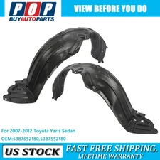 Splash Shield For 2007-2012 Toyota Yaris Front Left & Right Side Sedan Pair